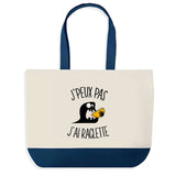 Sac de shopping bleu J'peux pas Raclette