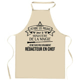 Cadeau Cuisinier cuisinière mère maman papa père mamie papi Vêtement Blouse de protection Barbecue Jardinage Tablier de Travail Tâches ménagères 