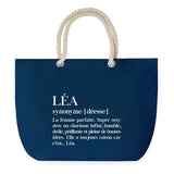 Sac de plage Bleu anse corde Léa Définition Femme