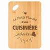 Planche bambou gravée personnalisée femme idée cadeau Fête des Mères apéro 30×20 prénom cuisine plateau fromage anniversaire noel maman mamie