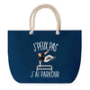 Sac de plage Bleu anse corde J'peux Pas Parkour