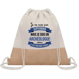 Sac Fête des Pères Papi Papa Cadeau anniversaire Noël Travail Boulot Métier Départ Retraite Collègue Homme cabas shopping plage