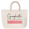 Sac Fête des Mères Mamie Famille Idée Cadeau anniversaire Noël Travail Boulot Métier Départ Retraite Collègue Femme cabas shopping plage
