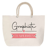 Sac Fête des Mères Mamie Famille Idée Cadeau anniversaire Noël Travail Boulot Métier Départ Retraite Collègue Femme cabas shopping plage