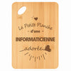 Planche bambou gravée personnalisée femme idée cadeau Fête des Mères apéro 30×20 prénom cuisine plateau fromage anniversaire noel maman mamie