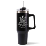 Mug isotherme Joyeux noël à la meilleure Marie-Claire du monde Noir