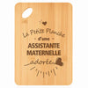 Planche bambou gravée personnalisée femme idée cadeau Fête des Mères apéro 30×20 prénom cuisine plateau fromage anniversaire noel maman mamie