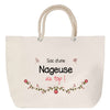 Sac Fête des Mères Mamie Famille Idée Cadeau anniversaire Noël Travail Boulot Métier Départ Retraite Collègue Femme cabas shopping plage