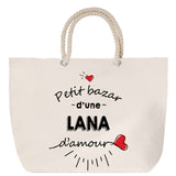 Sac Fête des Mères Mamie Famille Idée Cadeau anniversaire Noël Travail Boulot Métier Départ Retraite Collègue Femme cabas shopping plage