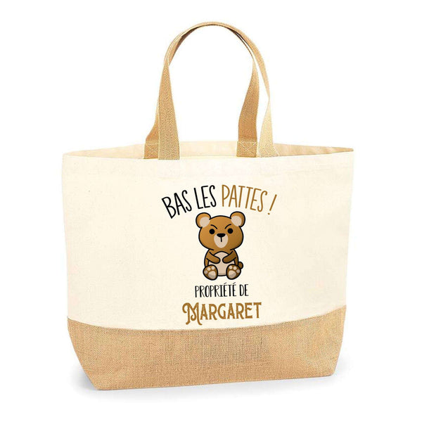 Sac Jute Fête des Mères Fêtes des Pères Mamie Papi Famille Idée Cadeau anniversaire Noël Travail Boulot Métier Départ Retraite Collègue Femme Homme