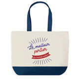 Sac de shopping bleu Portier Meilleur du Monde