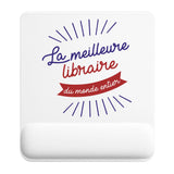 Tapis de souris ergonomique avec repose-poignet, accessoire bureau pour femme et homme, fête des pères, cadeau pas cher, idée cadeau fête des mères, secret santa, départ à la retraite, télétravail et gaming