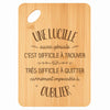Planche bambou gravée personnalisée femme idée cadeau Fête des Mères apéro 30×20 prénom cuisine plateau fromage anniversaire noel maman mamie
