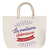 Sac Fête des Mères Mamie Famille Idée Cadeau anniversaire Noël Travail Boulot Métier Départ Retraite Collègue Femme cabas shopping plage