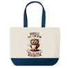 Sac de shopping bleu Marcelle Chouette Grain