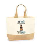 Sac Jute Fête des Mères Fêtes des Pères Mamie Papi Famille Idée Cadeau anniversaire Noël Travail Boulot Métier Départ Retraite Collègue Femme Homme