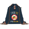 sac a dos bleu coton recycle avec pochette idee cadeau originale pour collegue ami prof ou membre de la famille cadeau mixte noel anniversaire secret santa ou depart au travail sac leger pratique et ecologique design breton moderne