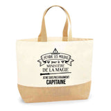 Sac Jute Fête des Mères Fêtes des Pères Mamie Papi Famille Idée Cadeau anniversaire Noël Travail Boulot Métier Départ Retraite Collègue Femme Homme