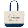 Sac de shopping bleu Joueuse de Pétanque d'exception