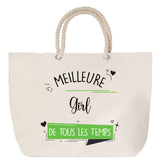 Sac Fête des Mères Mamie Famille Idée Cadeau anniversaire Noël Travail Boulot Métier Départ Retraite Collègue Femme cabas shopping plage