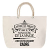 Sac Fête des Mères Mamie Famille Idée Cadeau anniversaire Noël Travail Boulot Métier Départ Retraite Collègue Femme cabas shopping plage