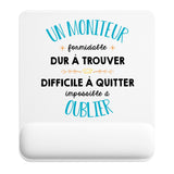 Tapis de souris ergonomique avec repose-poignet, accessoire bureau pour femme et homme, fête des pères, cadeau pas cher, idée cadeau fête des mères, secret santa, départ à la retraite, télétravail et gaming