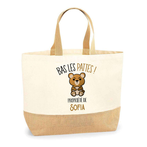 Sac Jute Fête des Mères Fêtes des Pères Mamie Papi Famille Idée Cadeau anniversaire Noël Travail Boulot Métier Départ Retraite Collègue Femme Homme