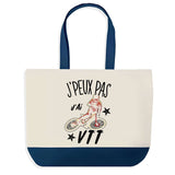 Sac de shopping bleu J'peux pas Vtt
