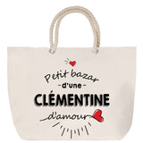 Sac Fête des Mères Mamie Famille Idée Cadeau anniversaire Noël Travail Boulot Métier Départ Retraite Collègue Femme cabas shopping plage