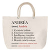 Sac Fête des Mères Mamie Famille Idée Cadeau anniversaire Noël Travail Boulot Métier Départ Retraite Collègue Femme cabas shopping plage