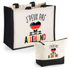 Cabas homme ou femme sac plage ou shopping tote bag pochette trousse Idée cadeau original pour anniversaire Noël travail départ retraite collègue famille fete des mères fetes des pères papa maman mamie papi