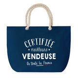 Sac de plage Bleu anse corde Certifiée meilleure Vendeuse