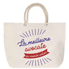 Sac Fête des Mères Mamie Famille Idée Cadeau anniversaire Noël Travail Boulot Métier Départ Retraite Collègue Femme cabas shopping plage