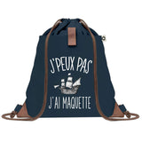 sac a dos bleu coton recycle avec pochette idee cadeau originale pour collegue ami prof ou membre de la famille cadeau mixte noel anniversaire secret santa ou depart au travail sac leger pratique et ecologique design breton moderne