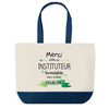 Sac de shopping bleu Merci Instituteur Inoubliable Homme