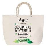 Sac Fête des Mères Mamie Famille Idée Cadeau anniversaire Noël Travail Boulot Métier Départ Retraite Collègue Femme cabas shopping plage