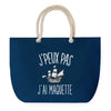 Sac de plage Bleu anse corde J'peux Pas Maquette