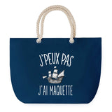 Sac de plage Bleu anse corde J'peux Pas Maquette