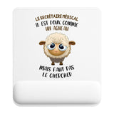 Tapis de souris ergonomique avec repose-poignet, accessoire bureau pour femme et homme, fête des pères, cadeau pas cher, idée cadeau fête des mères, secret santa, départ à la retraite, télétravail et gaming