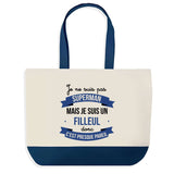 Sac de shopping bleu Filleul Superman
