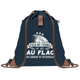 sac a dos bleu coton recycle avec pochette idee cadeau originale pour collegue ami prof ou membre de la famille cadeau mixte noel anniversaire secret santa ou depart au travail sac leger pratique et ecologique design breton moderne