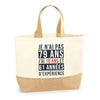 Sac Jute Fête des Mères Fêtes des Pères Mamie Papi Famille Idée Cadeau anniversaire Noël Travail Boulot Métier Départ Retraite Collègue Femme Homme