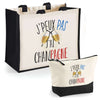 Cabas homme ou femme sac plage ou shopping tote bag pochette trousse Idée cadeau original pour anniversaire Noël travail départ retraite collègue famille fete des mères fetes des pères papa maman mamie papi