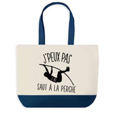 Sac de shopping bleu J'peux pas Saut À La Perche
