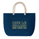 Sac de plage Bleu anse corde Billard soit avec toi