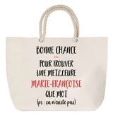 Sac Fête des Mères Mamie Famille Idée Cadeau anniversaire Noël Travail Boulot Métier Départ Retraite Collègue Femme cabas shopping plage
