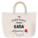 Sac Fête des Mères Mamie Famille Idée Cadeau anniversaire Noël Travail Boulot Métier Départ Retraite Collègue Femme cabas shopping plage