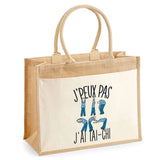 Sac Fête des Mères Mamie Famille Idée Cadeau anniversaire Noël Travail Boulot Métier Départ Retraite Collègue Femme cabas shopping plage Homme Papa Papi Pères Frère