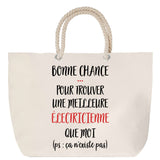 Sac Fête des Mères Mamie Famille Idée Cadeau anniversaire Noël Travail Boulot Métier Départ Retraite Collègue Femme cabas shopping plage