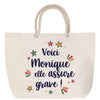Sac Fête des Mères Mamie Famille Idée Cadeau anniversaire Noël Travail Boulot Métier Départ Retraite Collègue Femme cabas shopping plage